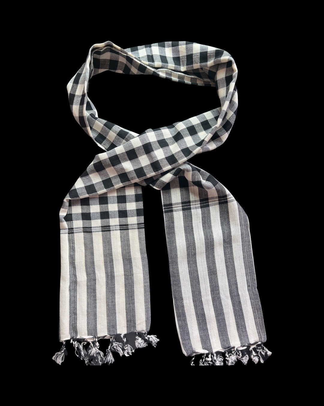 Cambodian Scarf Krama Large Checkerboard Plaid Style