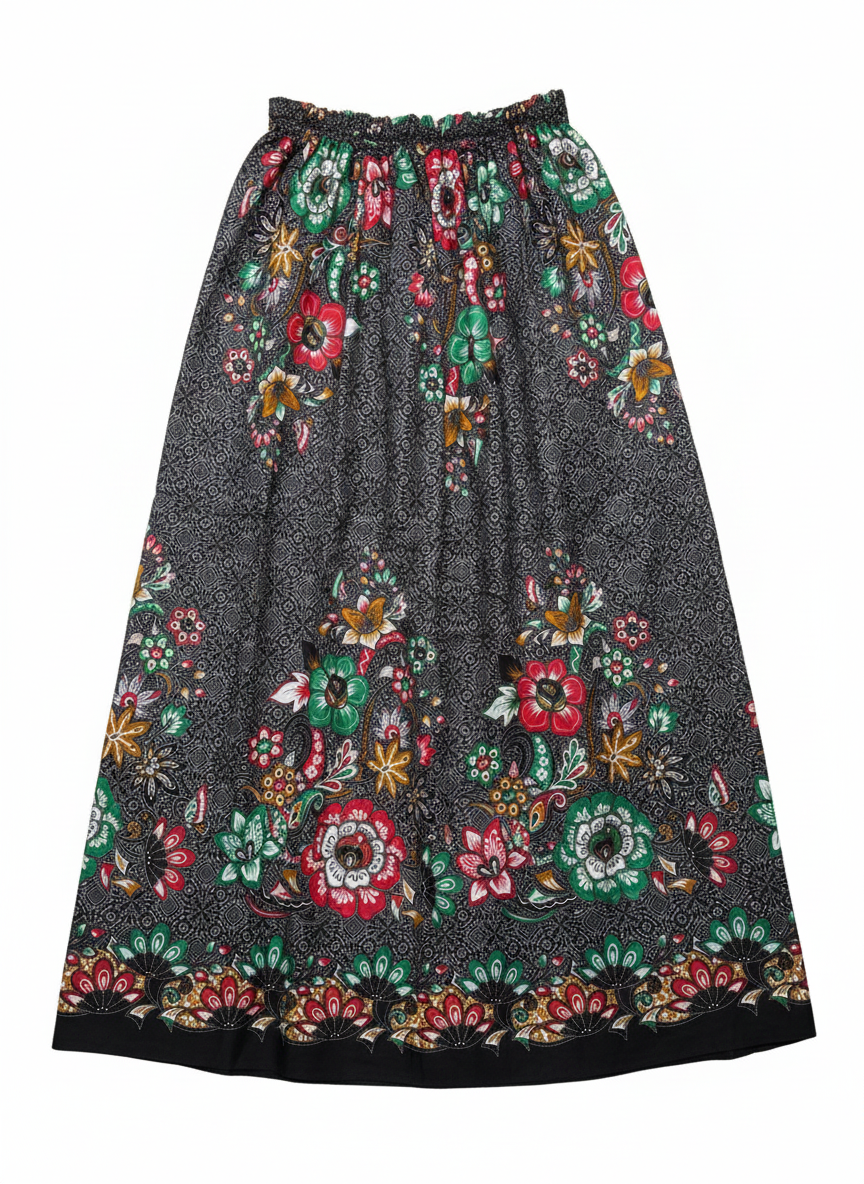 Elastic Waistband Florals Sarong