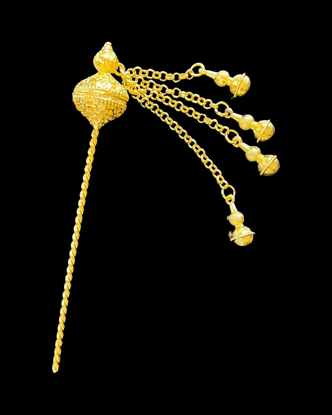 Vintage Hair Stick Gold Plate with Beautiful Tassel