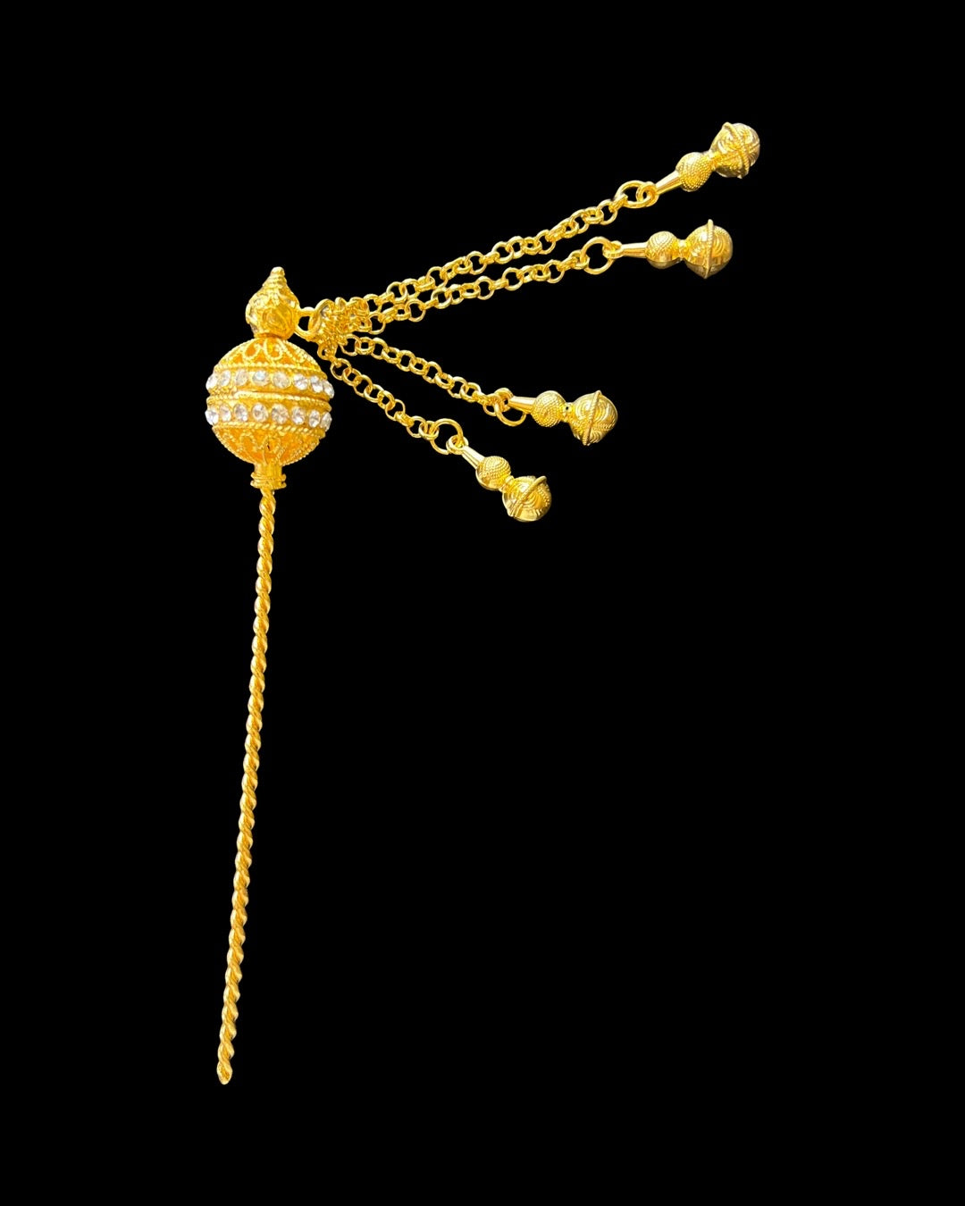 Vintage Hair Stick Gold Plate with Beautiful Tassel