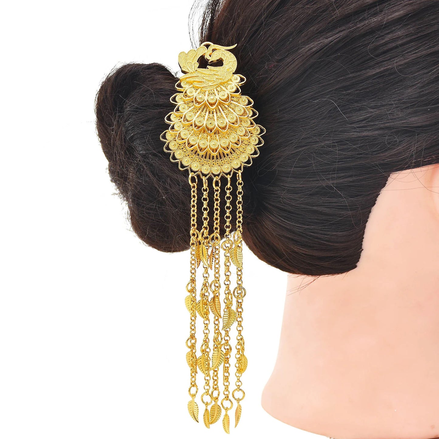 Vintage Hair Stick Gold Plate with Beautiful Tassel