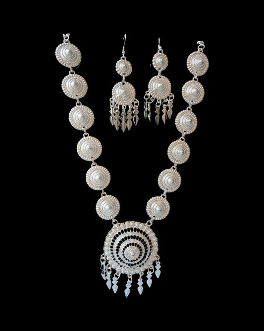 Retro Ethnic Style Necklace Earrings Set